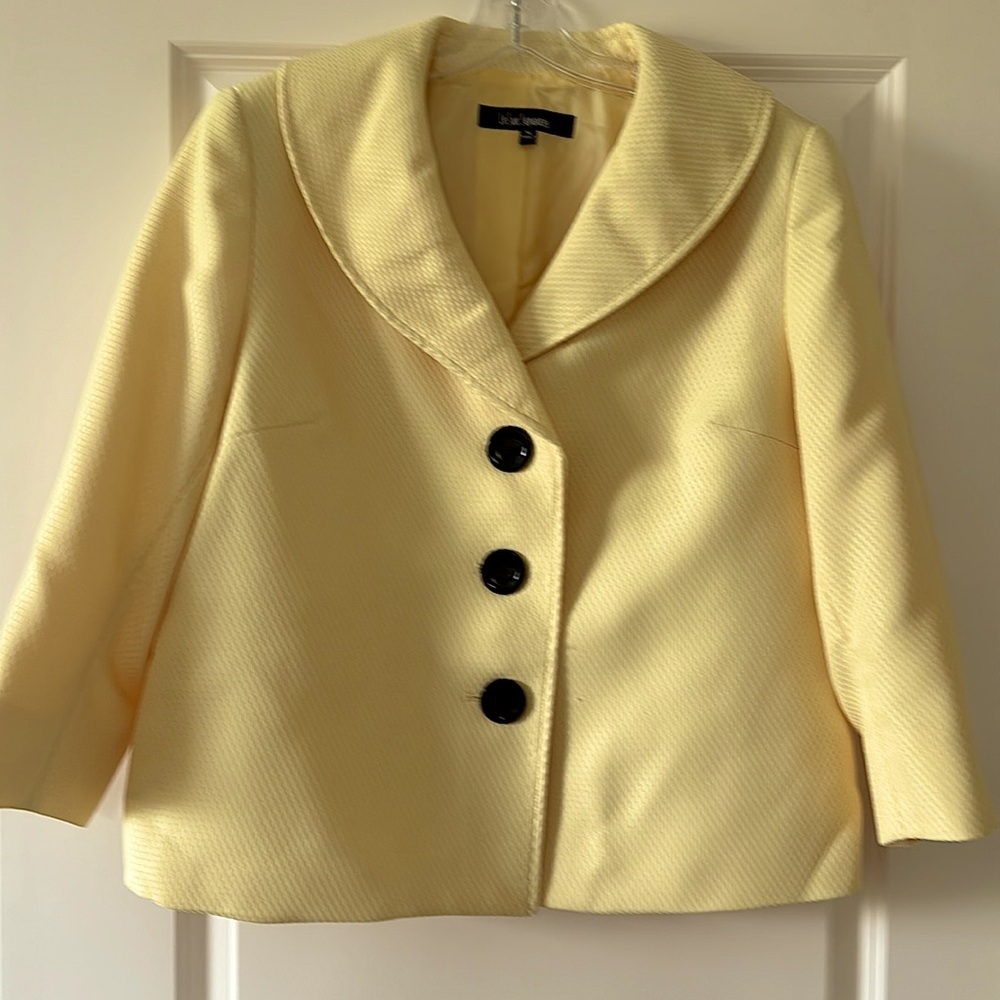 Le Suit Separates Suit Jacket, Yellow, Size 14